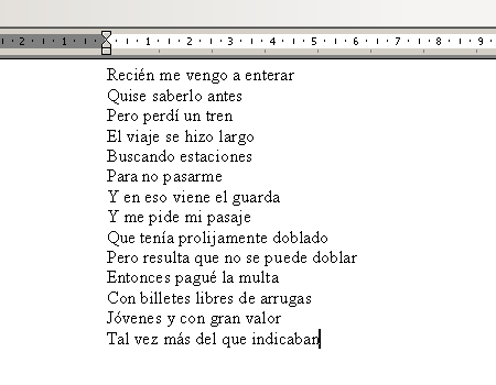 Unas palabras